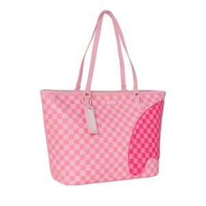 Pink Sharks In Paris Patch Tote Bag SPRAYGROUND